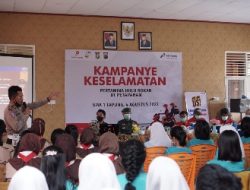 Kampanye Keselamatan di Petapahan, PHR Ajarkan Area ‘Blind Spot’ di Sekitar Truk