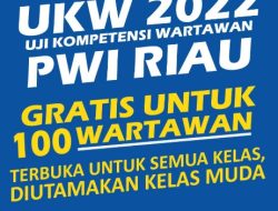 PWI Riau Kembali Gelar UKW Gratis Untuk 100 Peserta, Yuk Daftar!