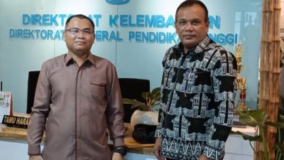 Rektor Unilak Dr Junaidi Bertemu Direktur Kelembagaan Dikti, Ini Yang di Bahas
