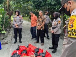 Ringankan Beban Masyarakat, Polresta Pekanbaru Salurkan Puluhan Paket Sembako