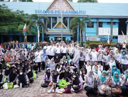 Diawali Senam Bersama, Gerakan Nasional Aksi Bergizi Tingkat Provinsi Riau 2022 Resmi Digelar