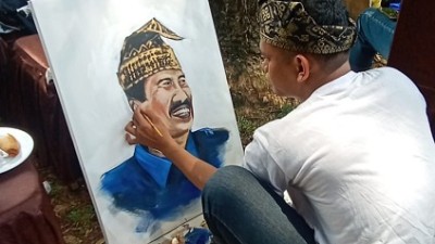 Yogi, Anak Tunawicara Itu Melukis Wajah Idolanya, Siapakah?