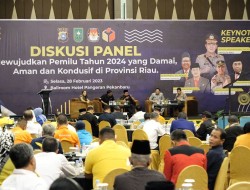 Polda Riau Menggelar Diskusi Panel Pemilu Damai, Aman dan Kondusif