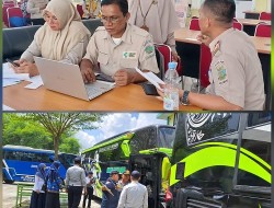 Persiapan Kedatangan Jemaah Haji: PPIH Embarkasi Haji Antara Riau Melakukan Simulasi