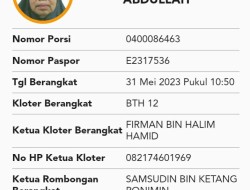 Ismiatun binti Sakijan Saringun Wafat di Pelataran Masjidil Haram