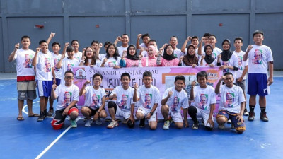 Melalui Fun Games Basketball, Srikandi Ganjar Kenalkan Sosok Ganjar Pranowo kepada Generasi Milenial Riau
