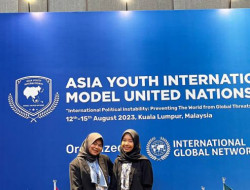 Mahasiswi UIR, Naia dan Helen, Wakili Indonesia dalam Asian Youth International Model United Nations di Malaysia