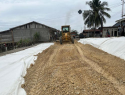 Jalan Pekan Tua Diperbaiki, Dishub Inhil: Arus Kendaraan Dialihkan Menuju Simpang Granit