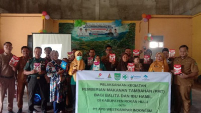 PT APGWI Ikut Sukseskan Pekan Imunisasi Nasional Polio di Kecamatan Pendalian IV Koto