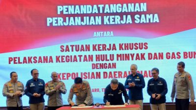 SKK Migas-Polda Riau Teken Perpanjangan Perjanjian Kerja Sama (PKS) Ke-5